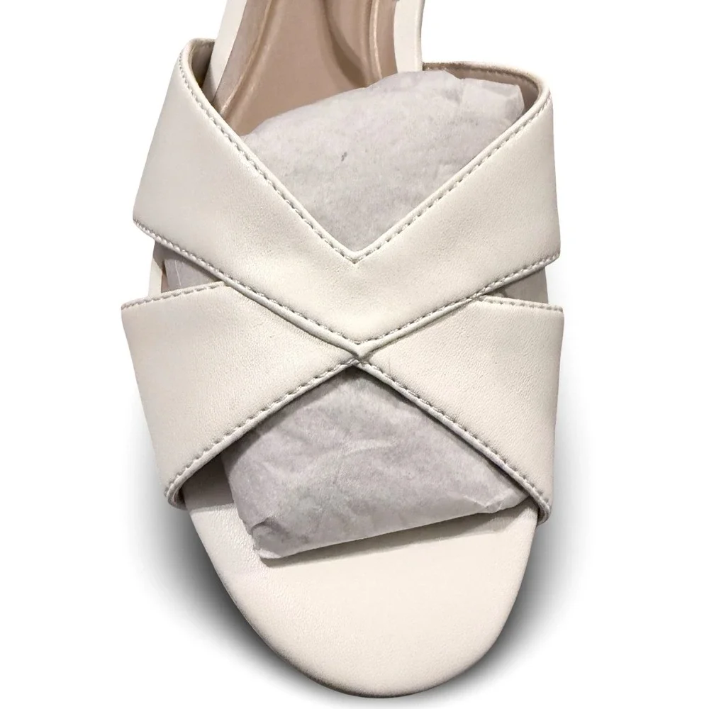 Giani Bernini Jayleen White Linen Platform Wedge Sandals Womens Sz 7.5M NEW - Picture 9 of 12